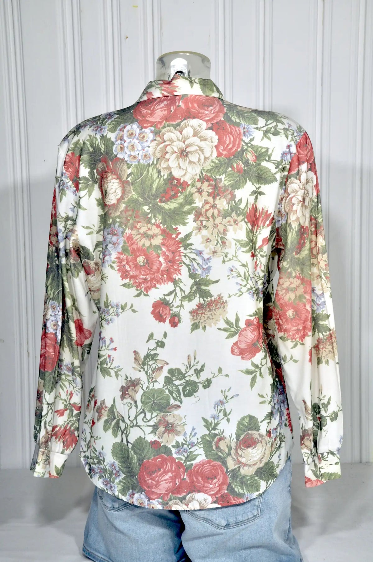 Chemise AUGURE vintage fleurie – Taille L