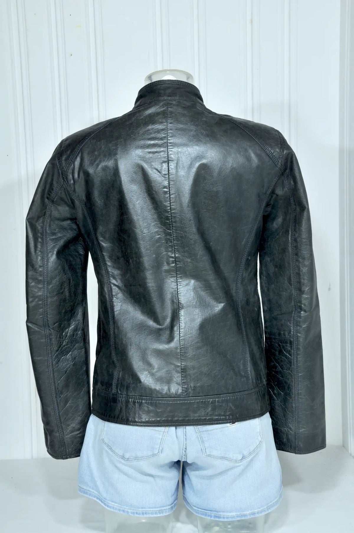 Blouson en cuir noir CELIO – Taille S