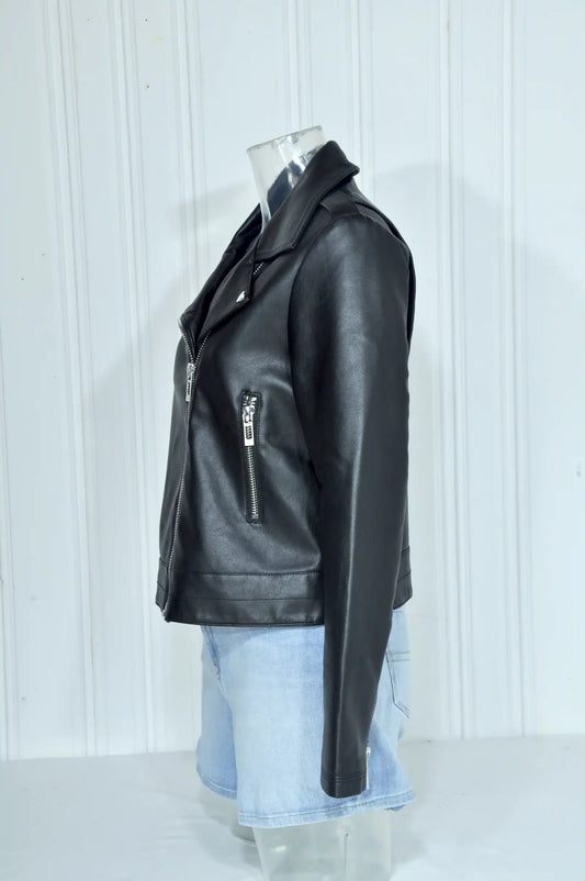 Perfecto noir en similicuir – Taille M