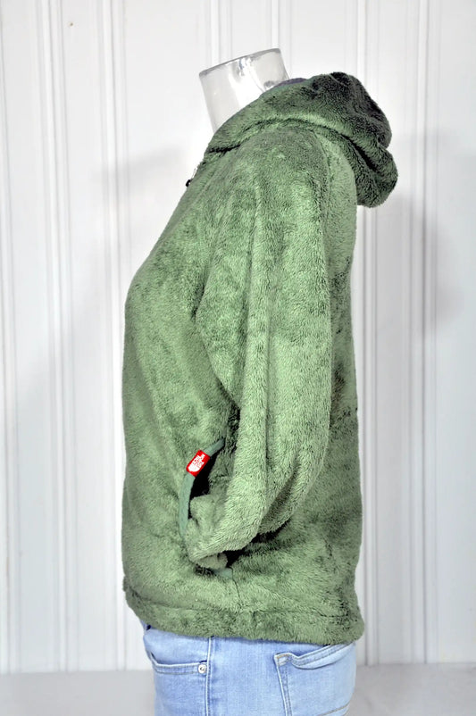 Veste polaire à capuche vintage The North Face verte – Taille M