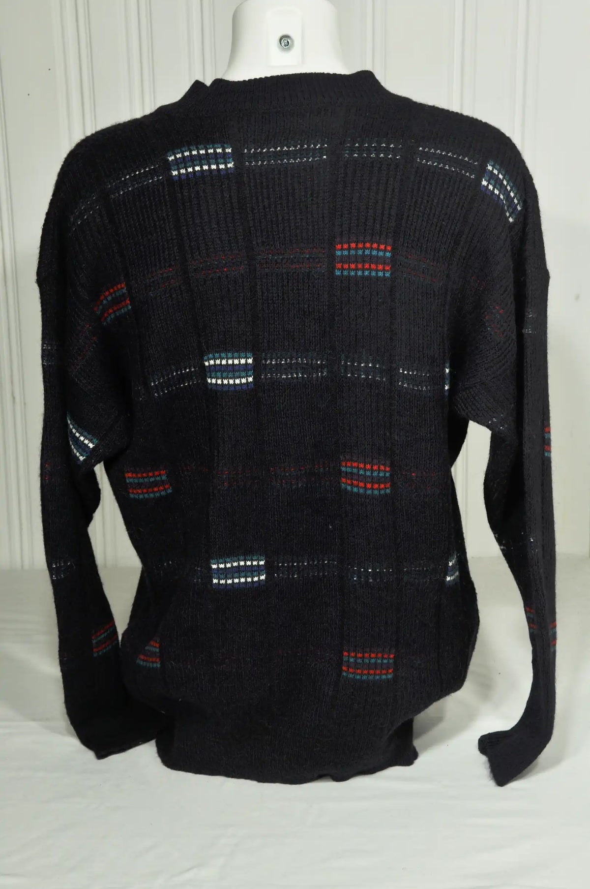 Pull vintage laine & alpaga bleu marine – Taille M