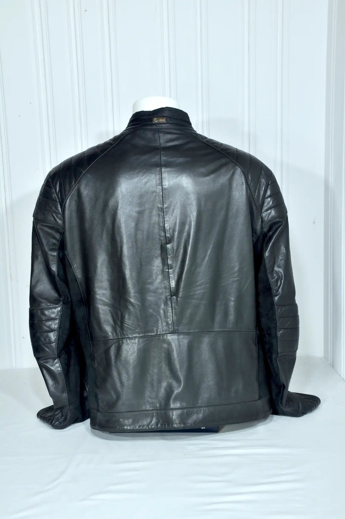 Blouson BOSS "Mercedes-AMG Petronas" en cuir d’agneau noir – Taille XL