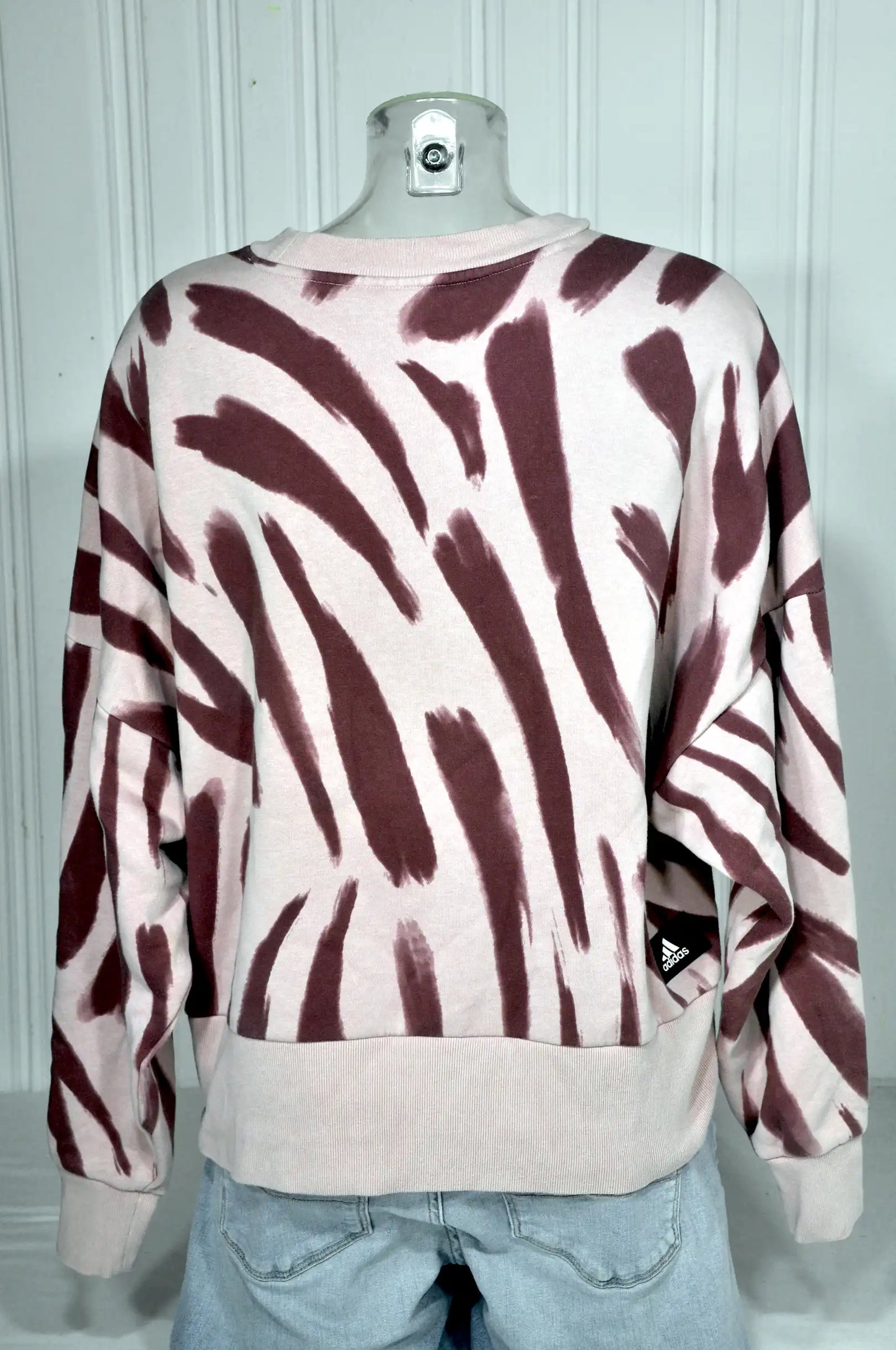 Sweat femme Adidas à motif graphique – Taille M