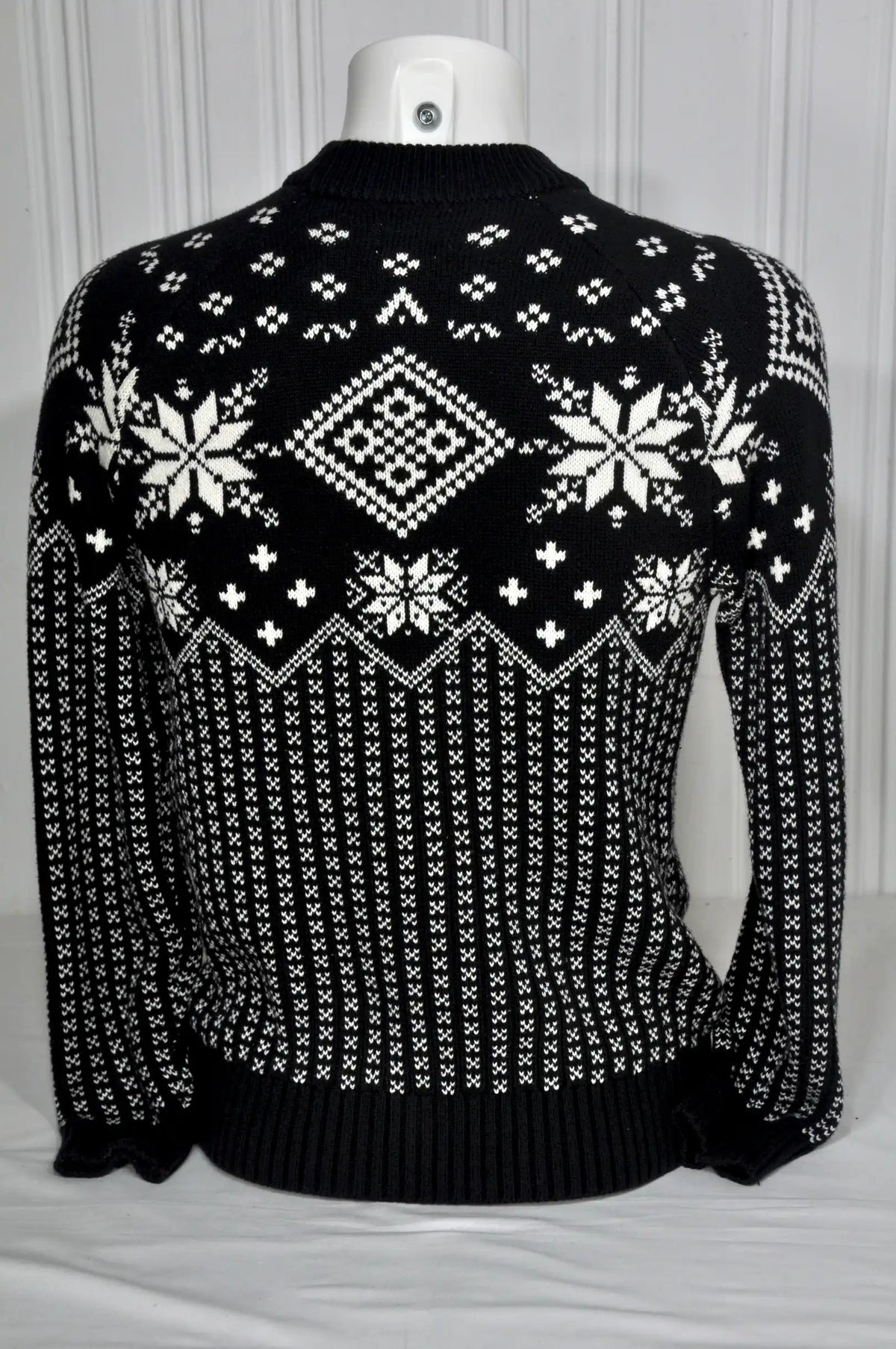 Pull Celio motif nordique noir & blanc – Taille S – Laine