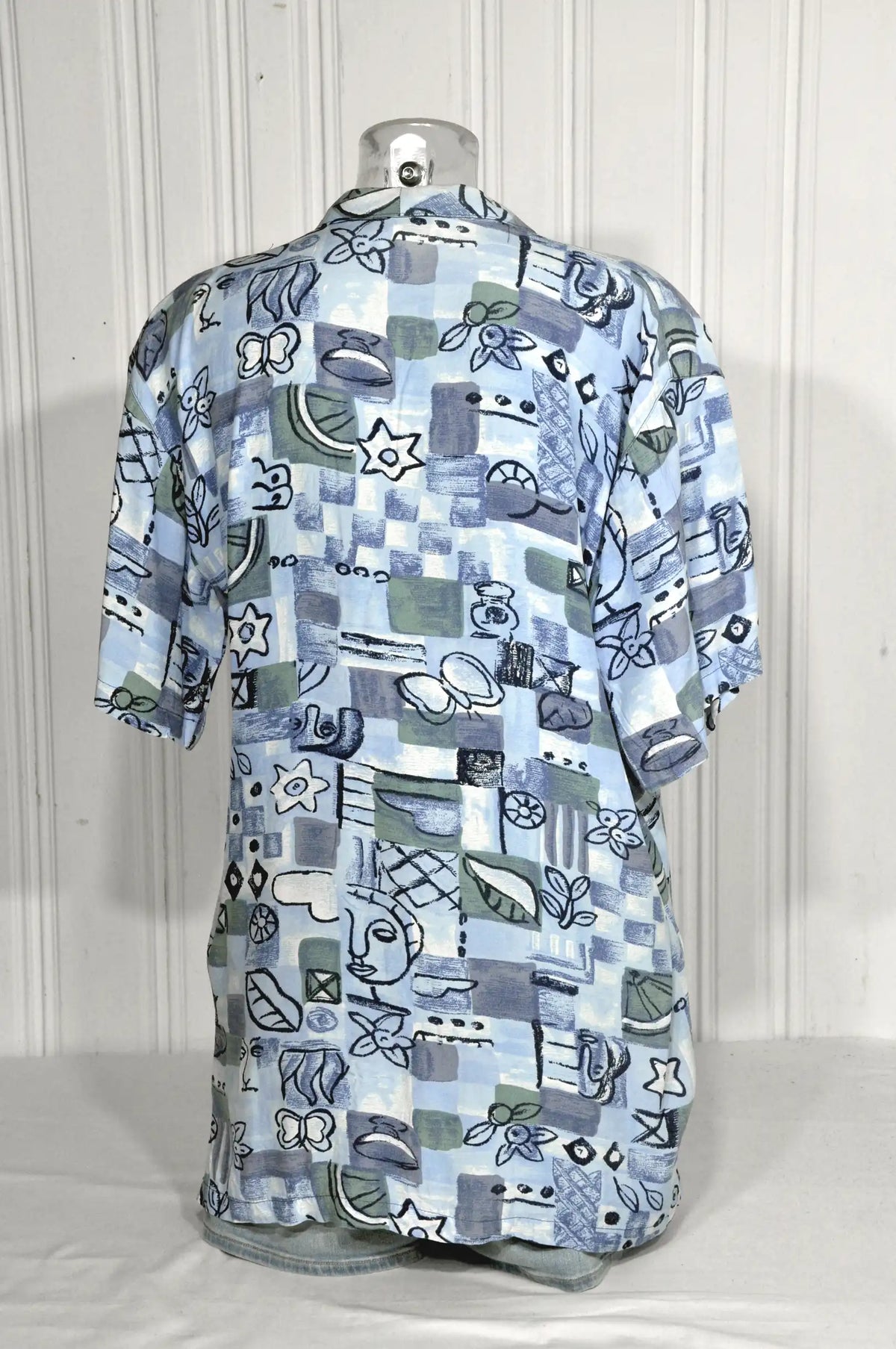 Chemisier long MILLS vintage imprimé – Taille M