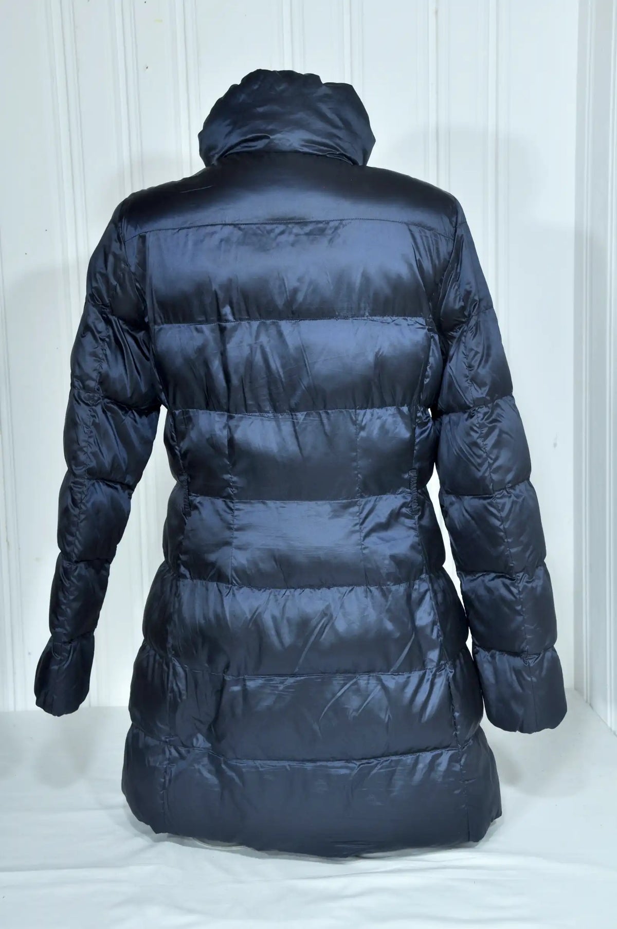 Doudoune longue femme Massimo Dutti bleu marine – Taille M