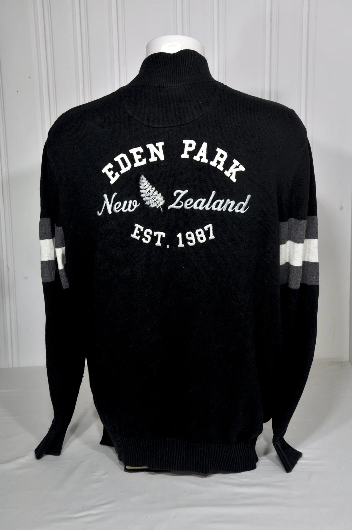 Gilet zippé Eden Park noir – Taille XXL – Coton & cachemire