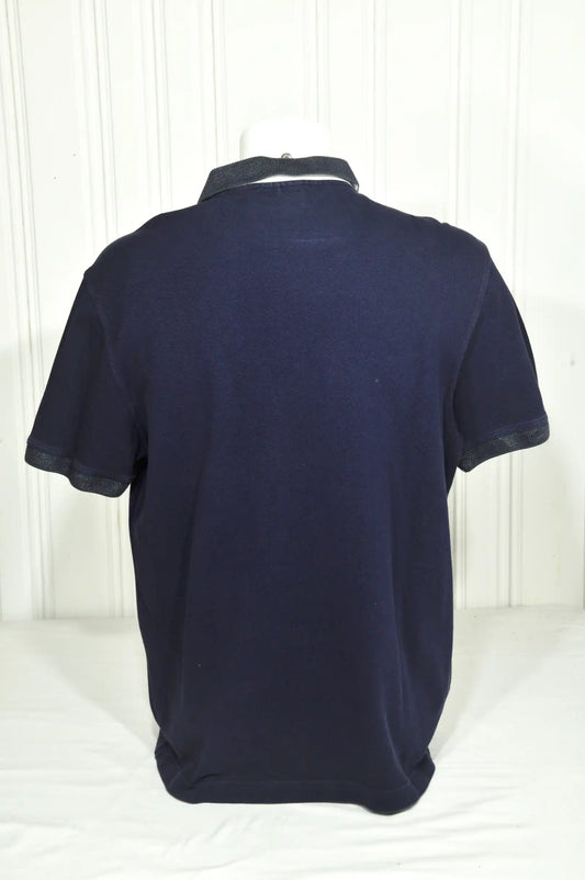 Polo Lacoste Homme Bleu Marine Col Contrastant – Taille 6/XL