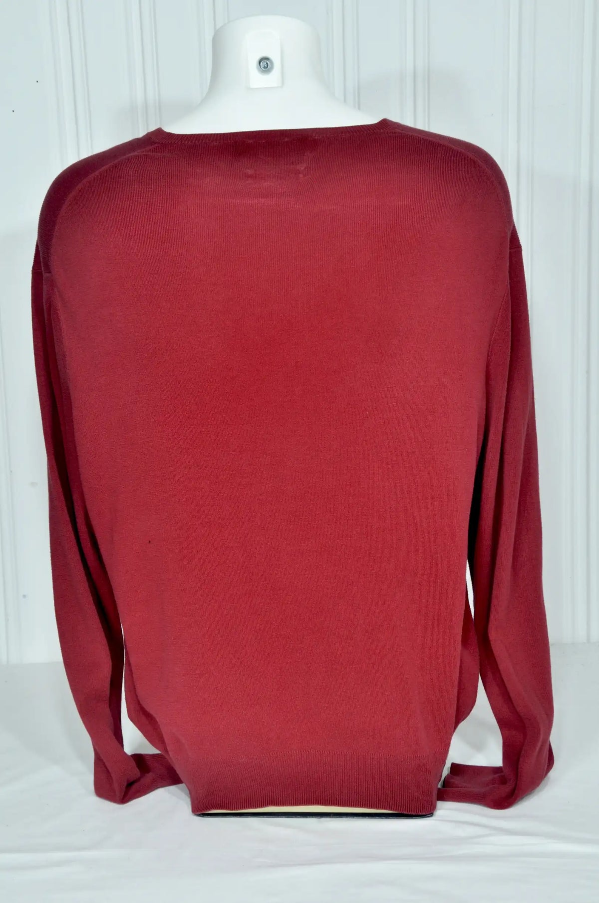 Pull Polo Ralph Lauren homme rouge brique – Col V – Taille XL