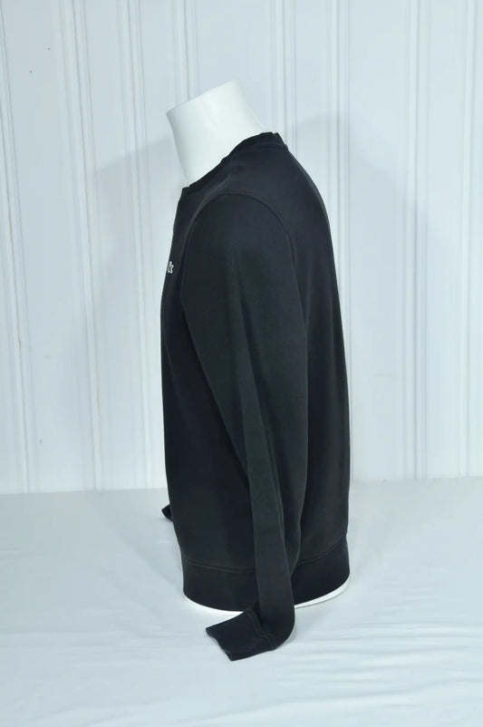 Sweat Lacoste noir à col rond – Taille S