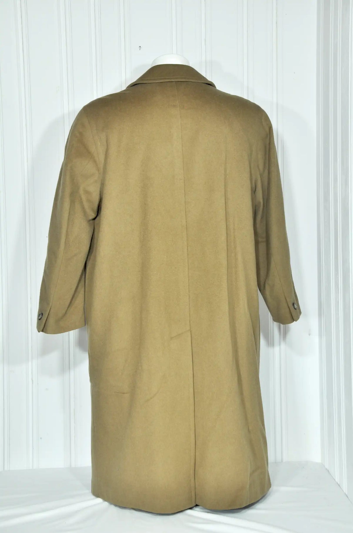 Manteau long Salko en alpaga et laine – Camel – Taille XL