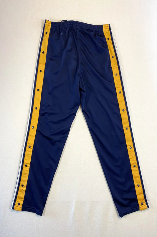 Pantalon de survêtement Adidas vintage bleu marine & jaune – Taille M