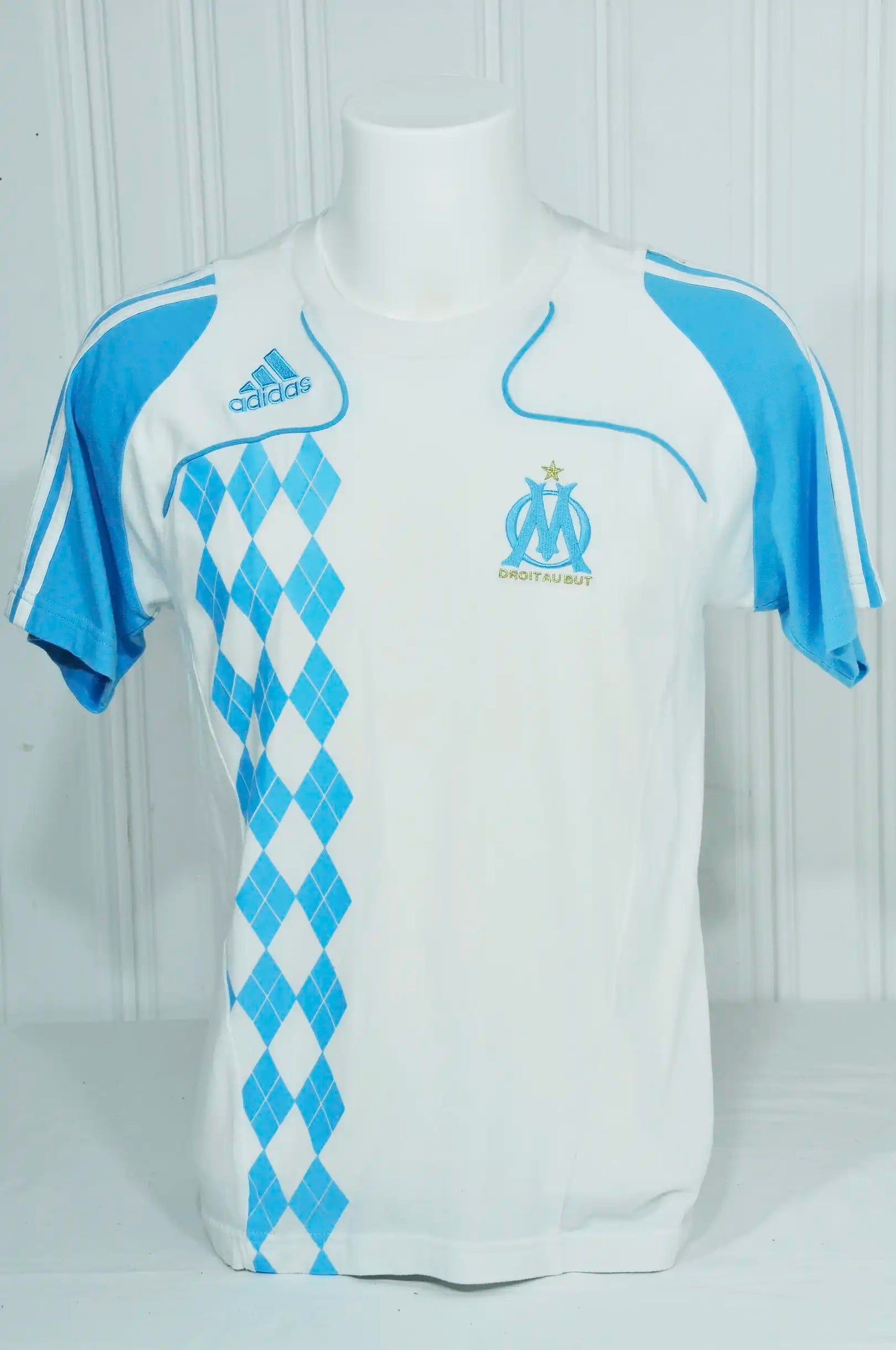 adidas Fußball-T-Shirt L-OLYMPIC DE MARSEILLE vintage
