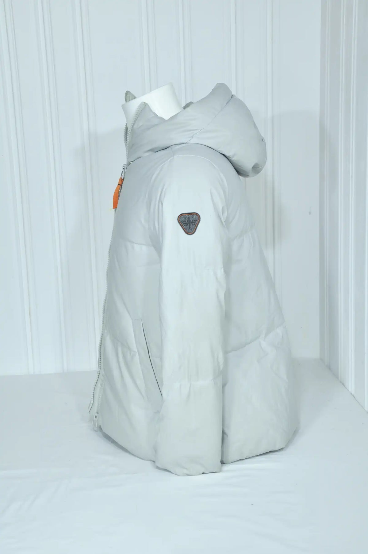 Doudoune grise à capuche Gertrude + Gaston – Taille 2 / M