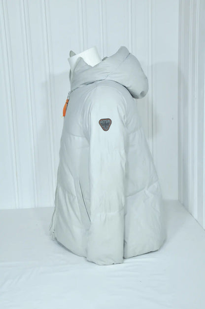 Doudoune grise à capuche Gertrude + Gaston – Taille 2 / M