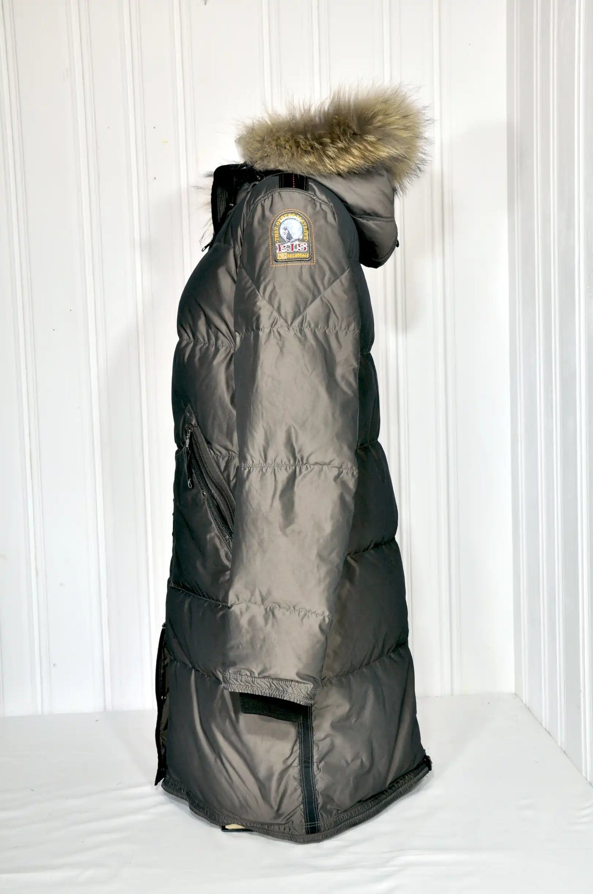 Parajumpers PJS – Doudoune longue kaki à capuche – Taille L