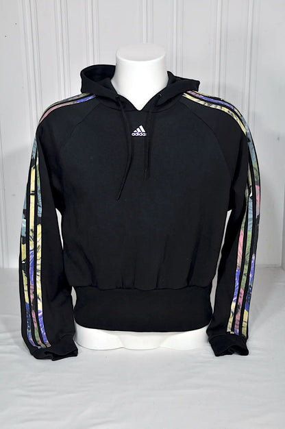 Sweat à capuche vintage Adidas noir – Taille M (40-42)