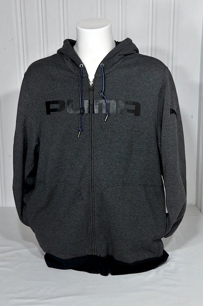 Sweat à capuche zippé Puma gris – Taille 56-58