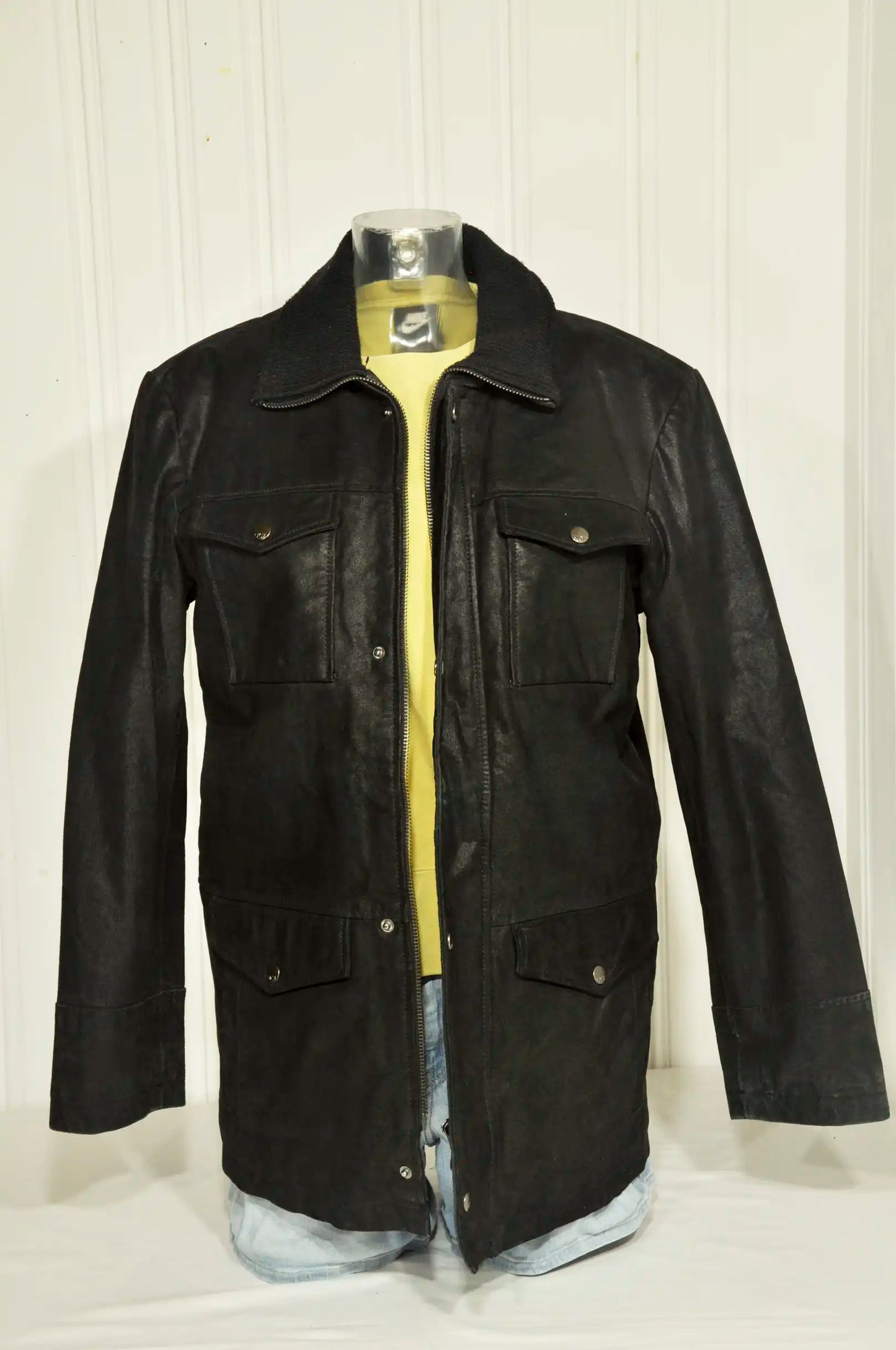Veste DEVRED en daim noir – Taille M