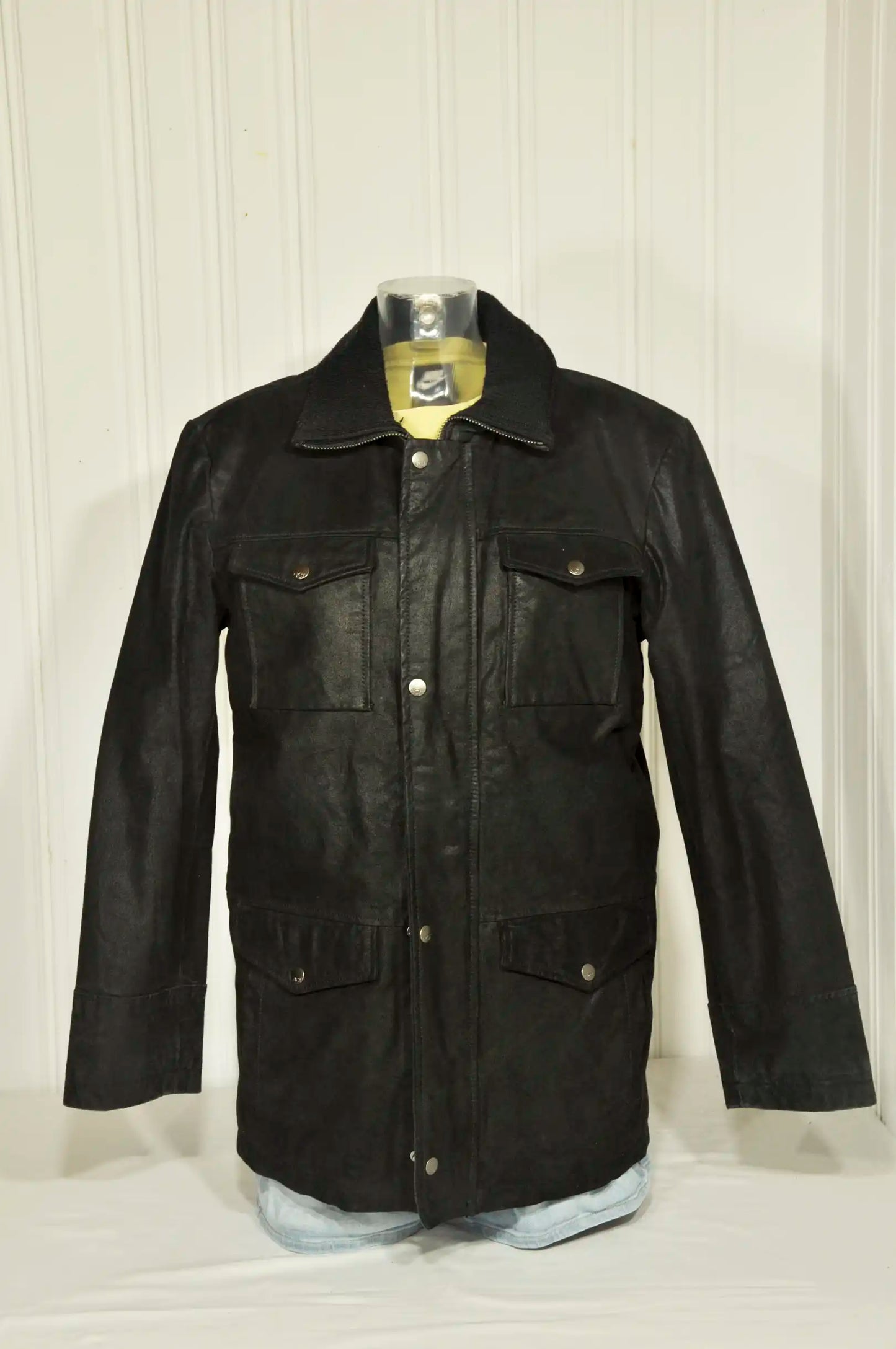 Veste DEVRED en daim noir – Taille M