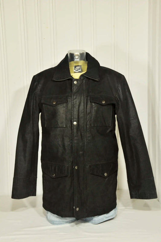 Veste DEVRED en daim noir – Taille M