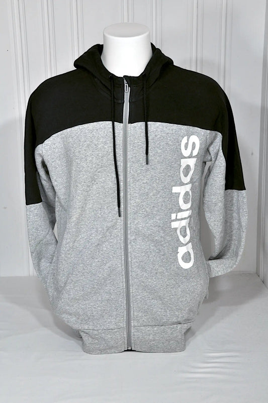 Sweat à capuche zippé Adidas bicolore – Taille L