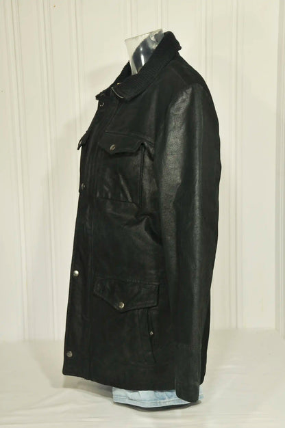 Veste DEVRED en daim noir – Taille M