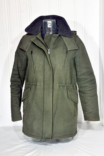 Lacoste – Parka femme kaki à capuche – Taille 36