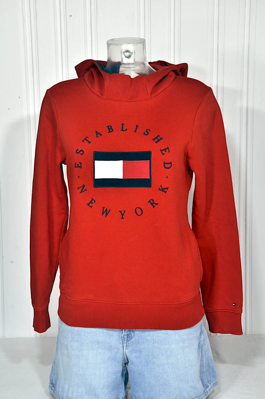 Sweat à capuche Tommy Hilfiger junior rouge – Taille 164