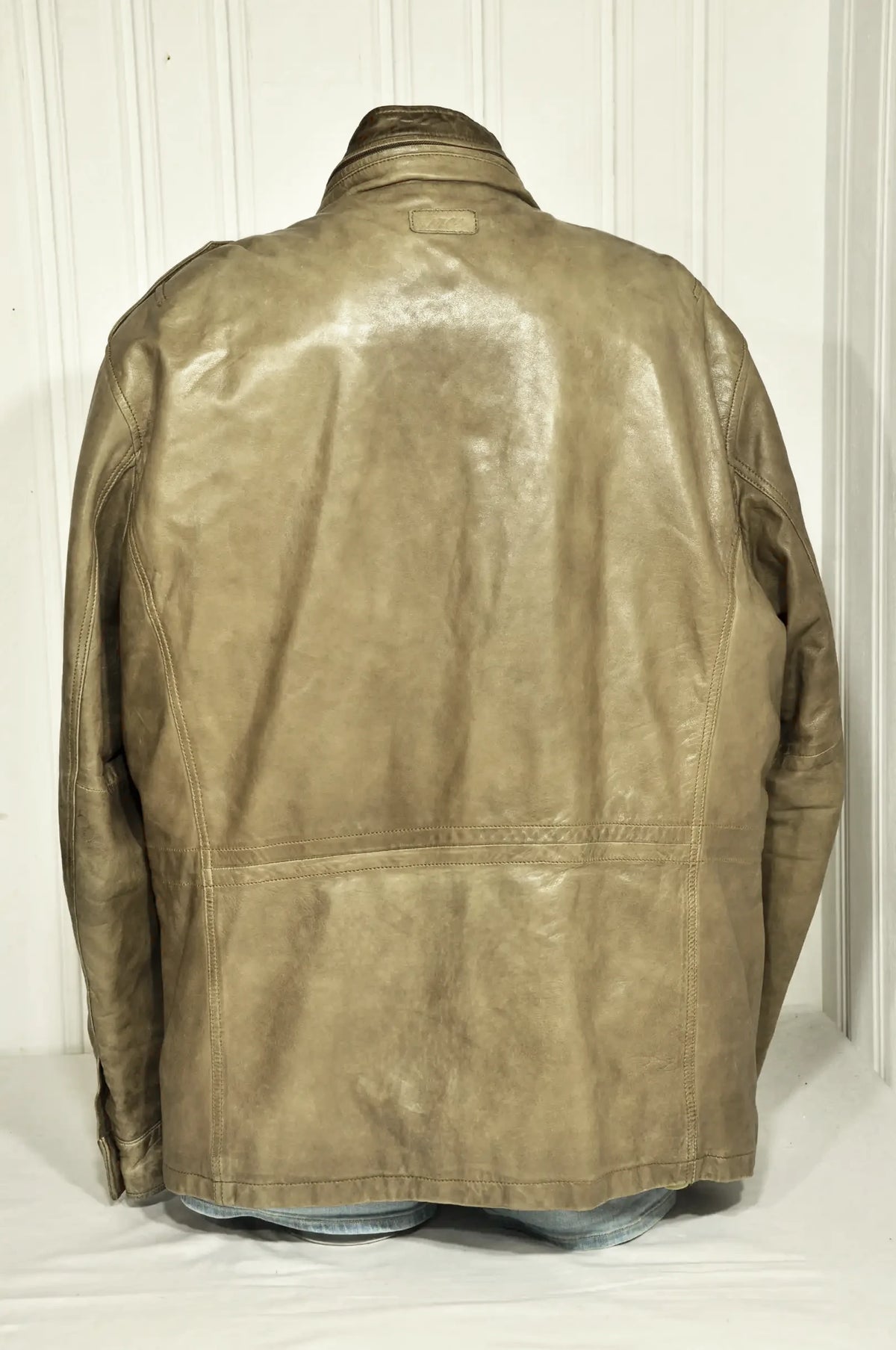Veste en cuir Marlboro Classics vintage – XXL – Camel