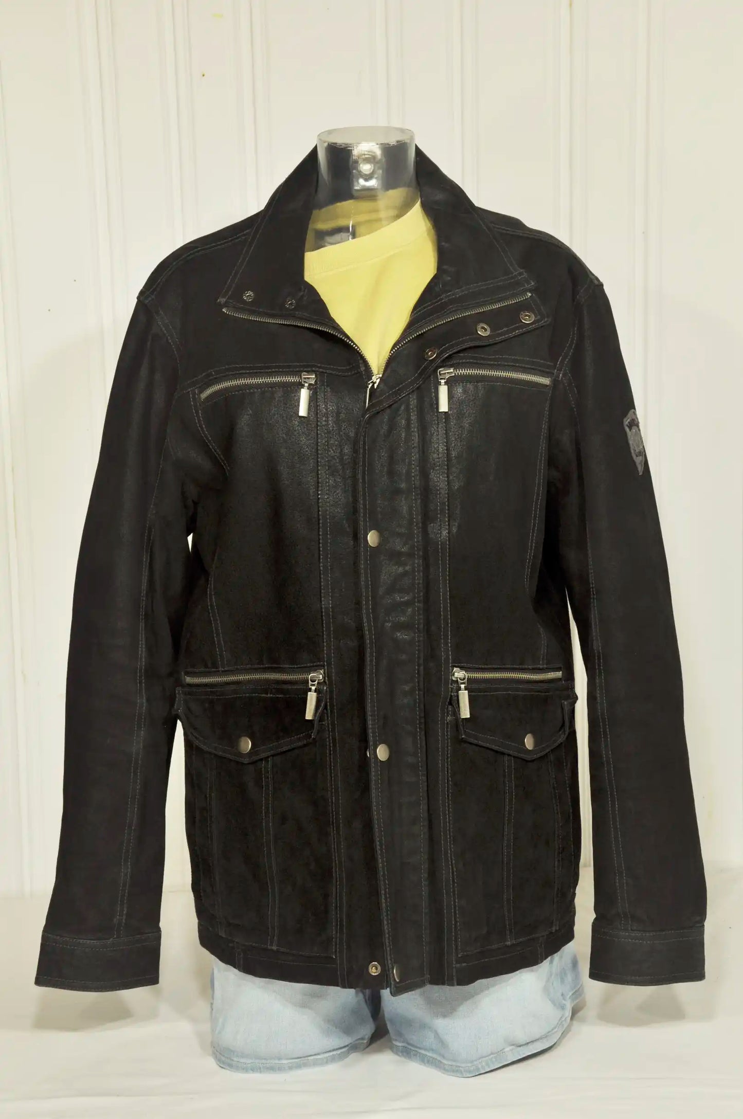 Veste Bruce Field en daim noir – Taille M