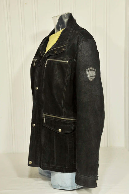 Veste Bruce Field en daim noir – Taille M