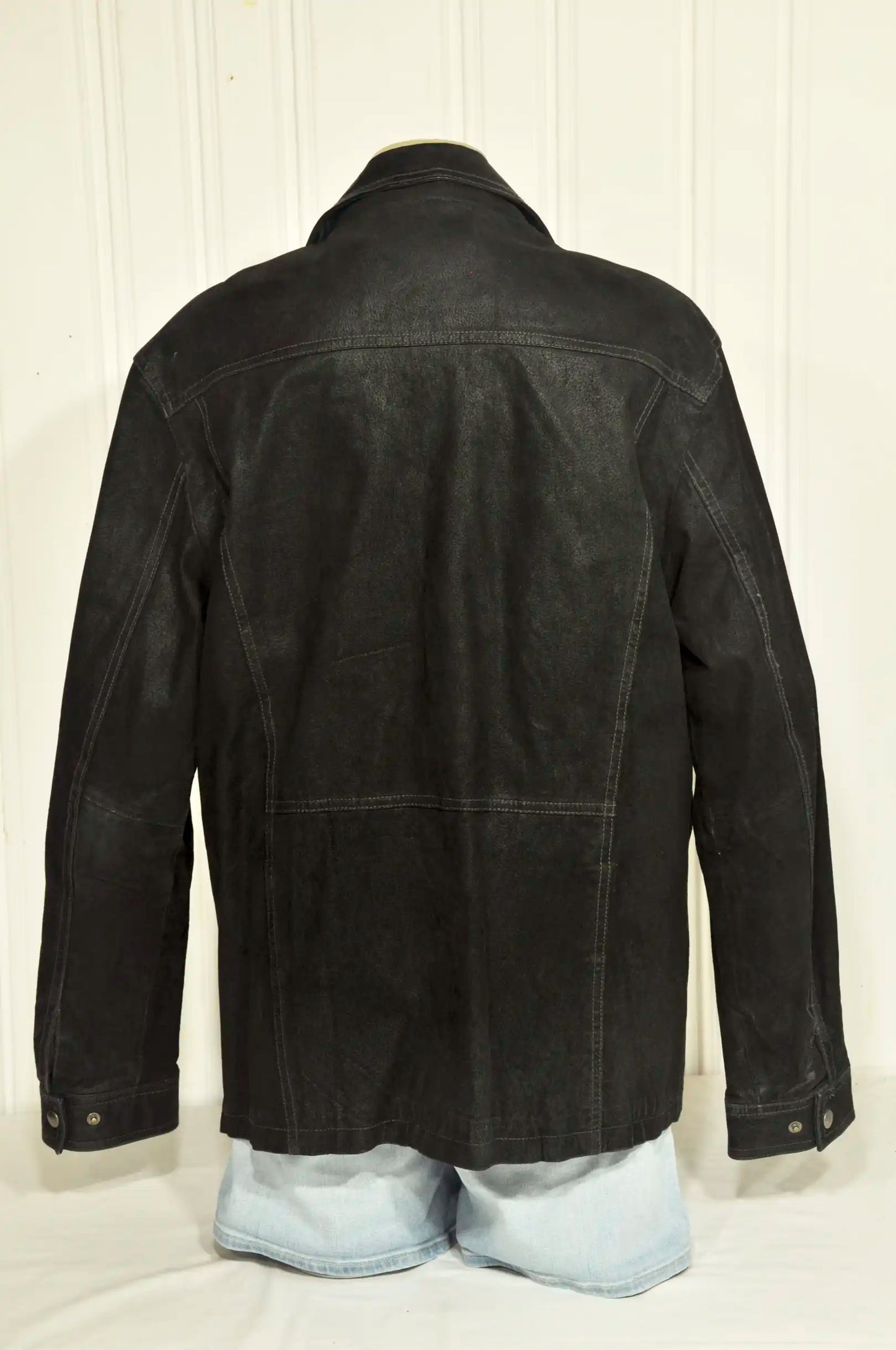 Veste Bruce Field en daim noir – Taille M
