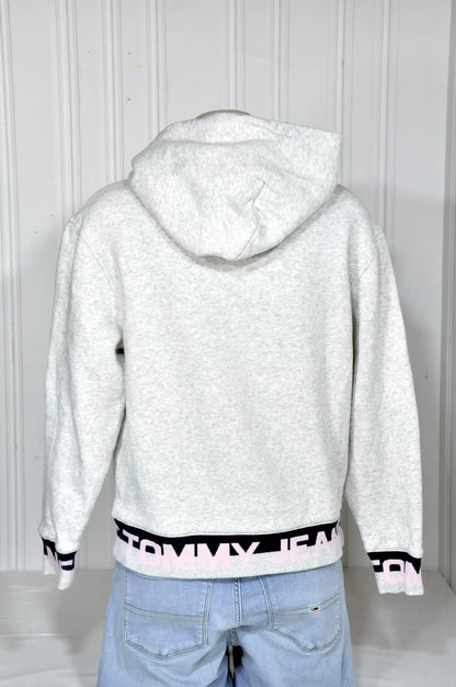 Sweat à capuche Tommy Jeans vintage gris – Taille M