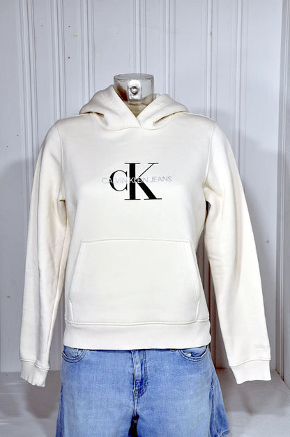Sweat à capuche Calvin Klein Jeans beige – Taille S