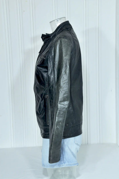 Blouson en cuir noir CELIO – Taille S