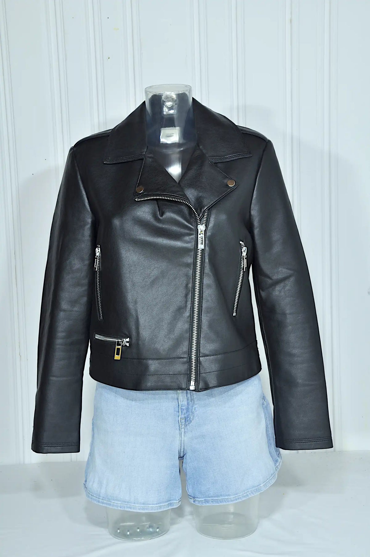 Perfecto noir en similicuir – Taille M