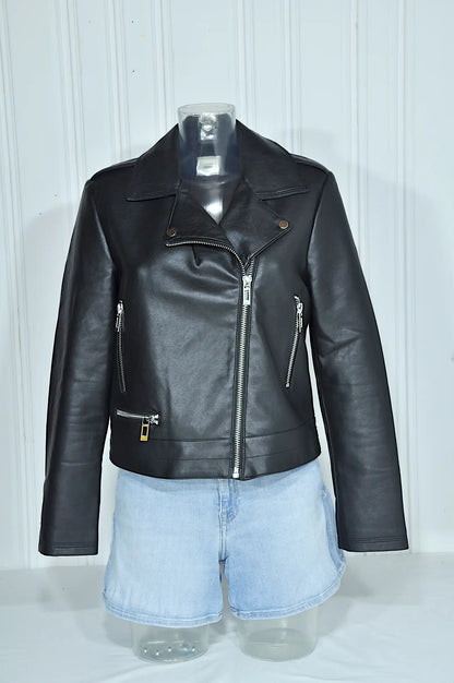 Perfecto noir en similicuir – Taille M