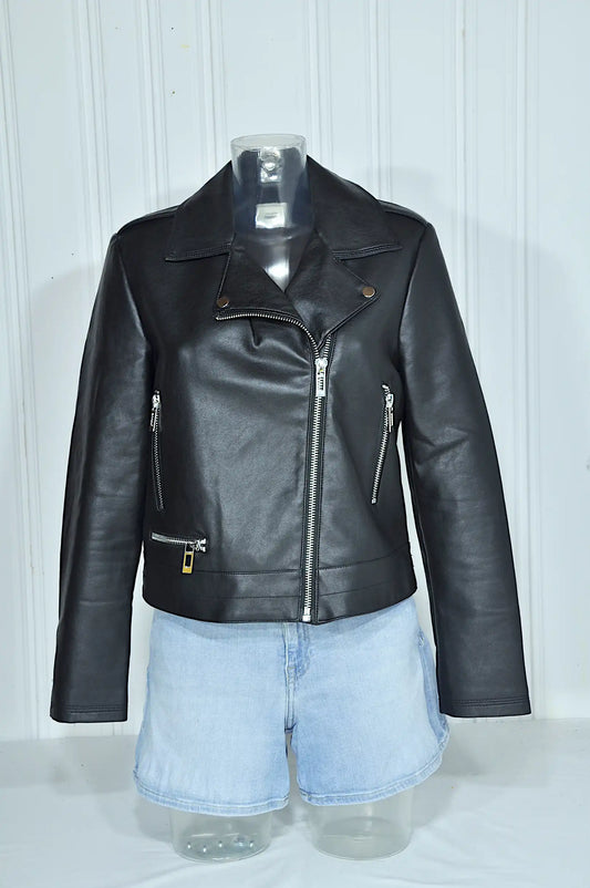 Perfecto noir en similicuir – Taille M
