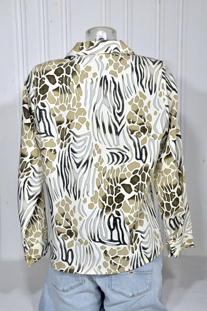 Chemisier vintage imprimé animalier – Taille M