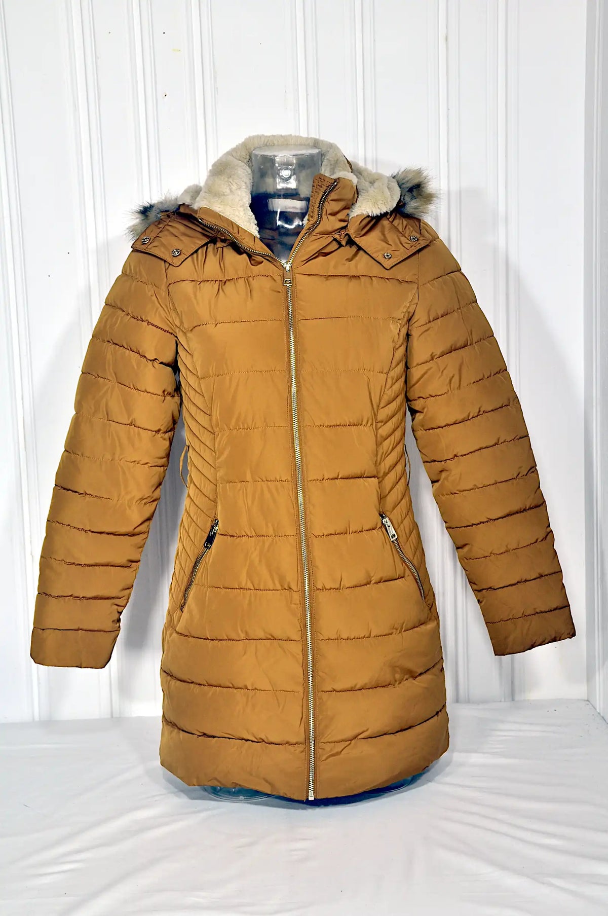 Doudoune longue femme Camaïeu – Moutarde – Taille 36