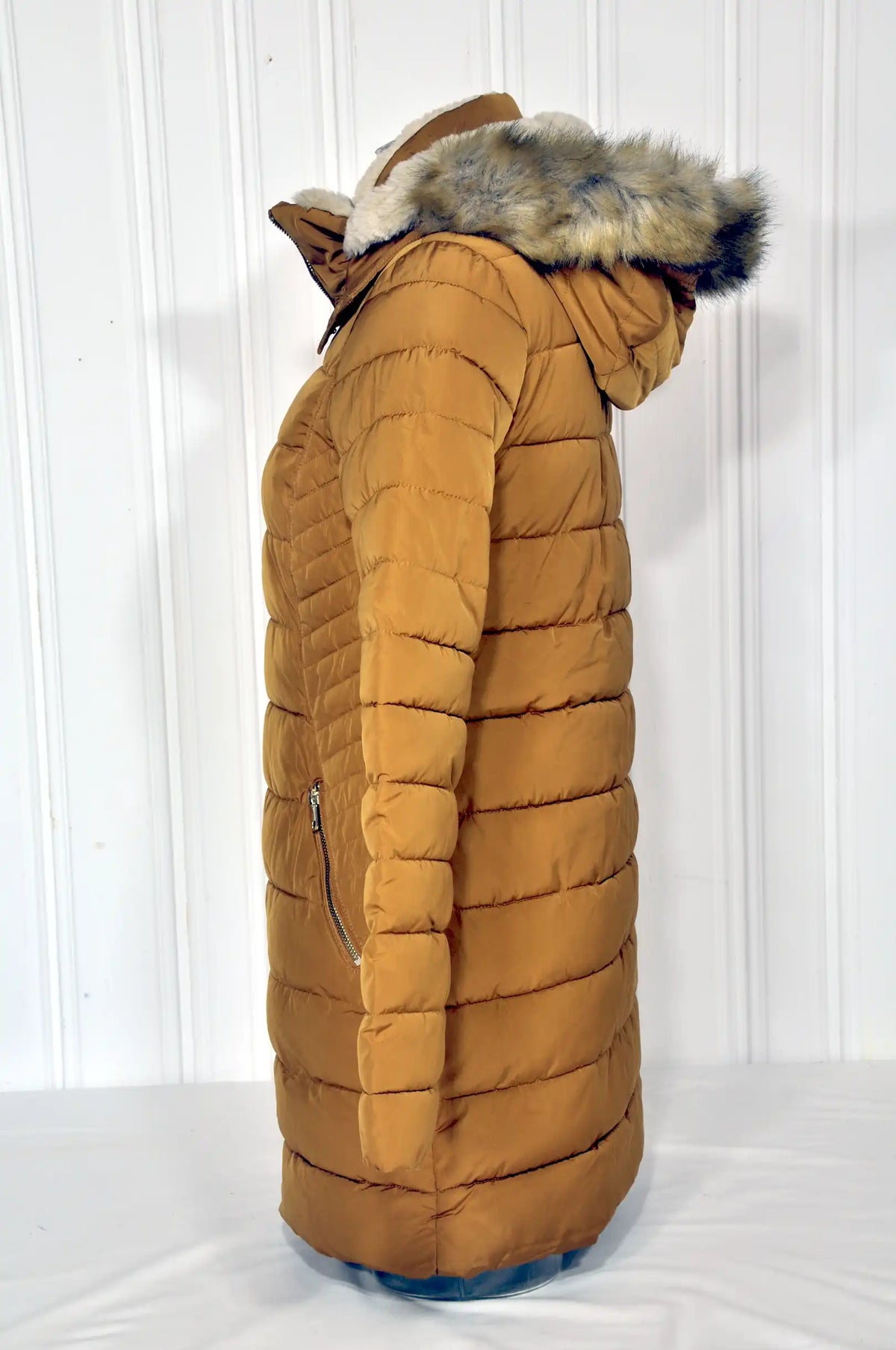 Doudoune longue femme Camaïeu – Moutarde – Taille 36