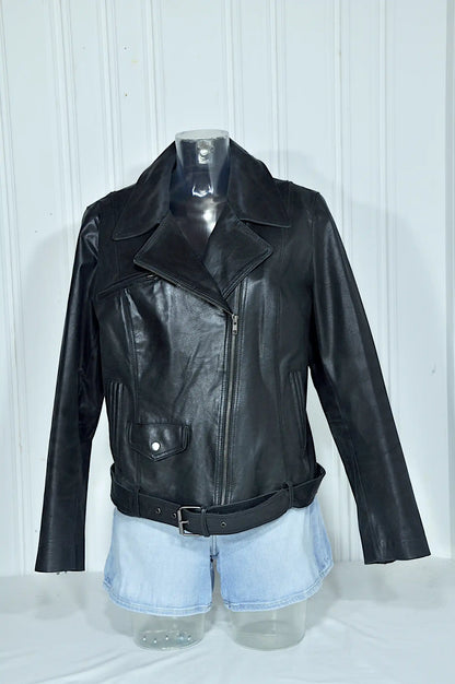 Perfecto en cuir noir Leathertex – Taille L / 42