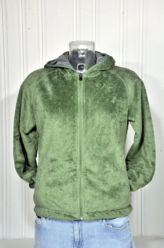 Veste polaire à capuche vintage The North Face verte – Taille M