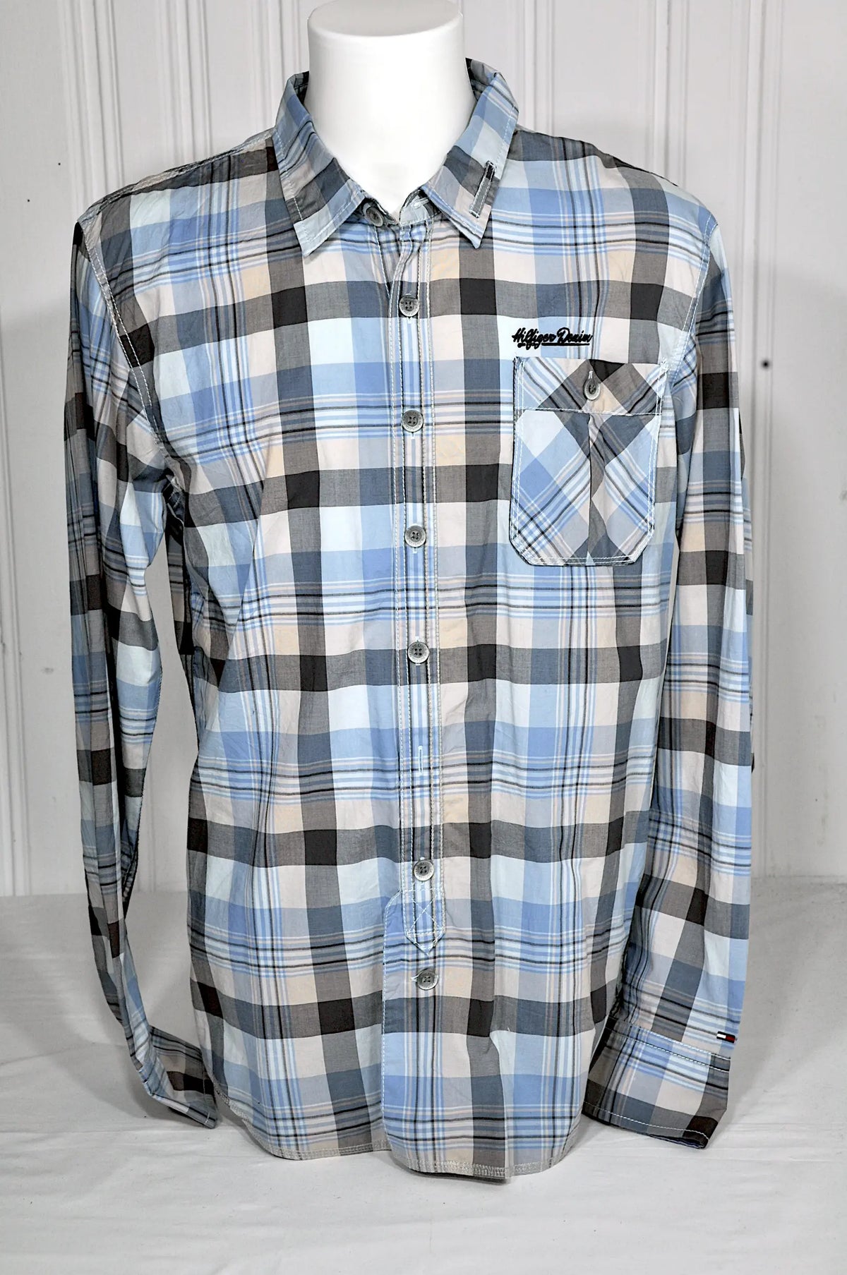 Chemise homme TOMMY HILFIGER DENIM à carreaux – Taille XXL