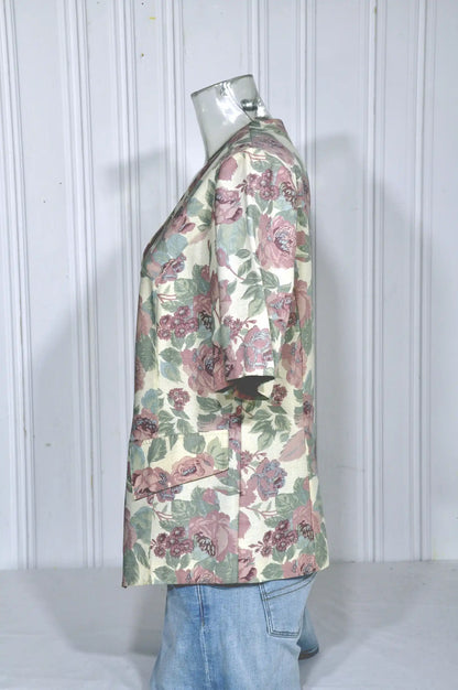 Veste KARTING vintage fleurie – Taille 42