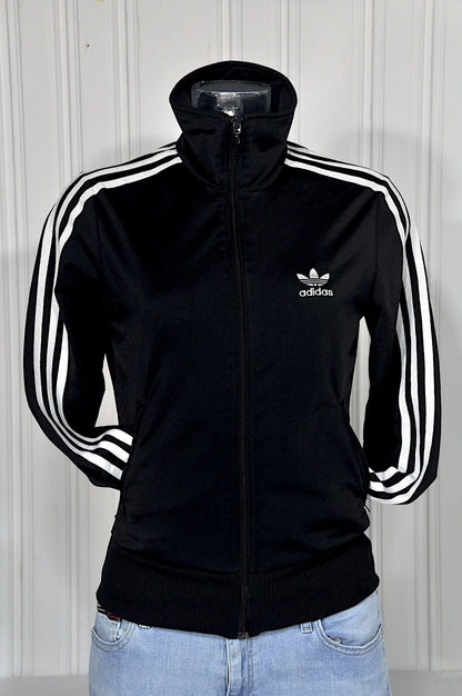 Veste de survêtement femme Adidas vintage noire – Taille 38/M