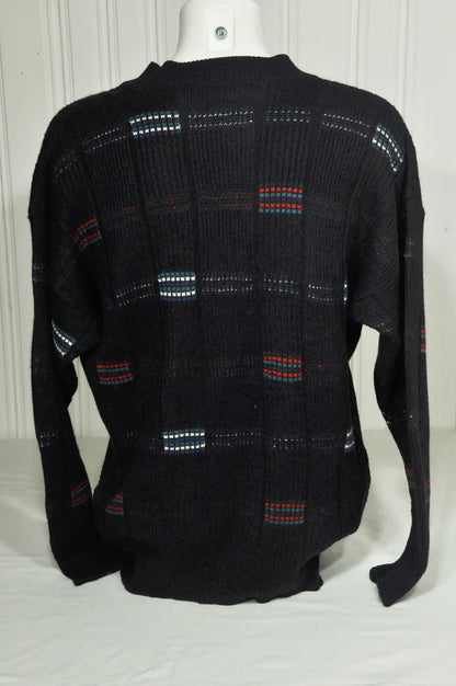 Pull vintage laine & alpaga bleu marine – Taille M