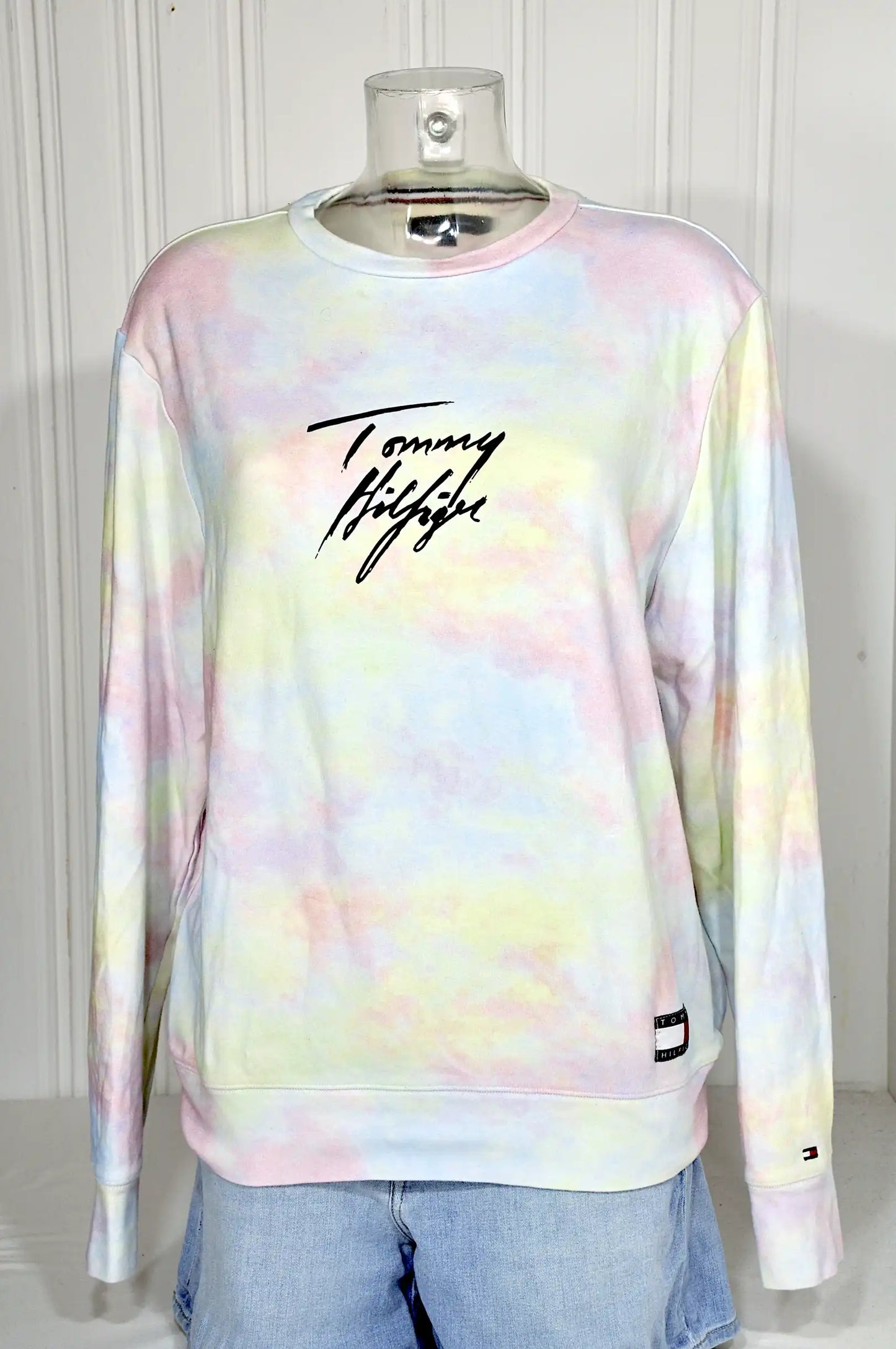 Sweat Tommy Hilfiger tie-dye pastel – Taille M