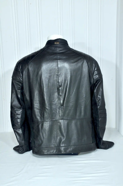 Blouson BOSS "Mercedes-AMG Petronas" en cuir d’agneau noir – Taille XL